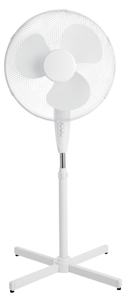 Ventilator til gulv Ø 40/H 105-130 cm. hvid