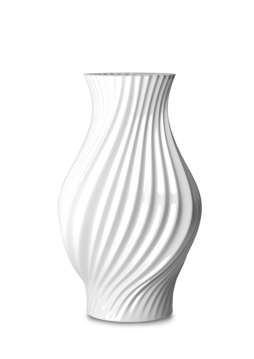 Lyngby Twist vase H20cm hvid