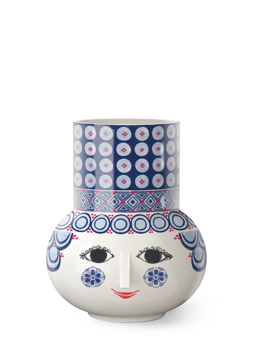 Bjørn Wiinblad Olga vase 20 cm. blå