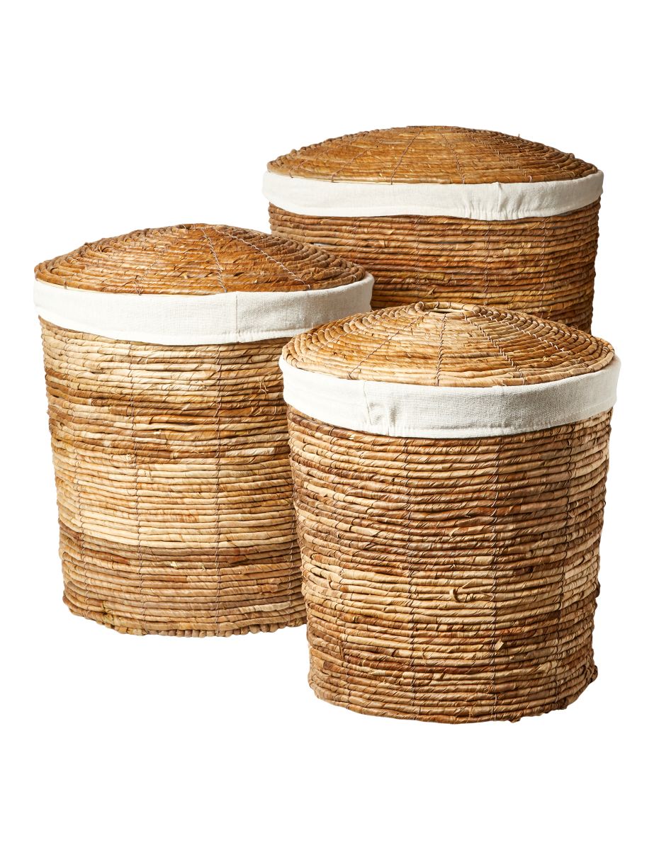 Da'core Vasketøjskurv bananblade Ø 36,5 H 41 cm.