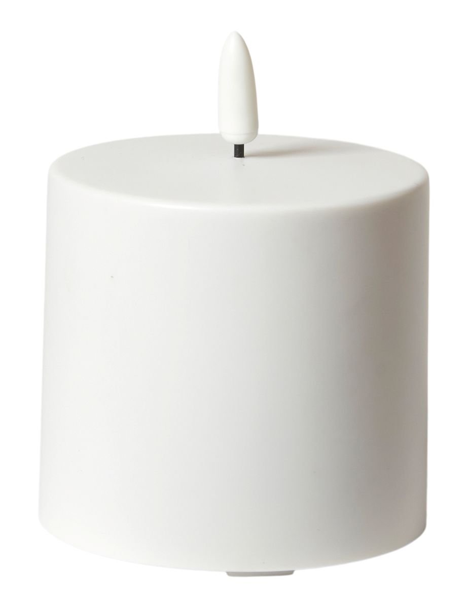 Da'core LED bloklys i plast til inde og ude Ø 8/H 7,5 cm.