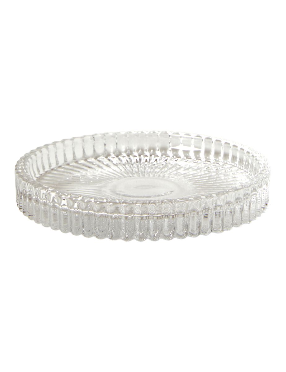 Lysfad Glas Ø9,8xH1,6cm 