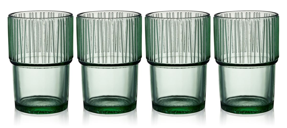 BITZ Cafeglas 4 stk. Kusintha 38 cl. grøn