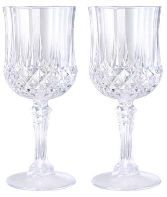 Vinglas 20 cl. 2 stk. klar plast