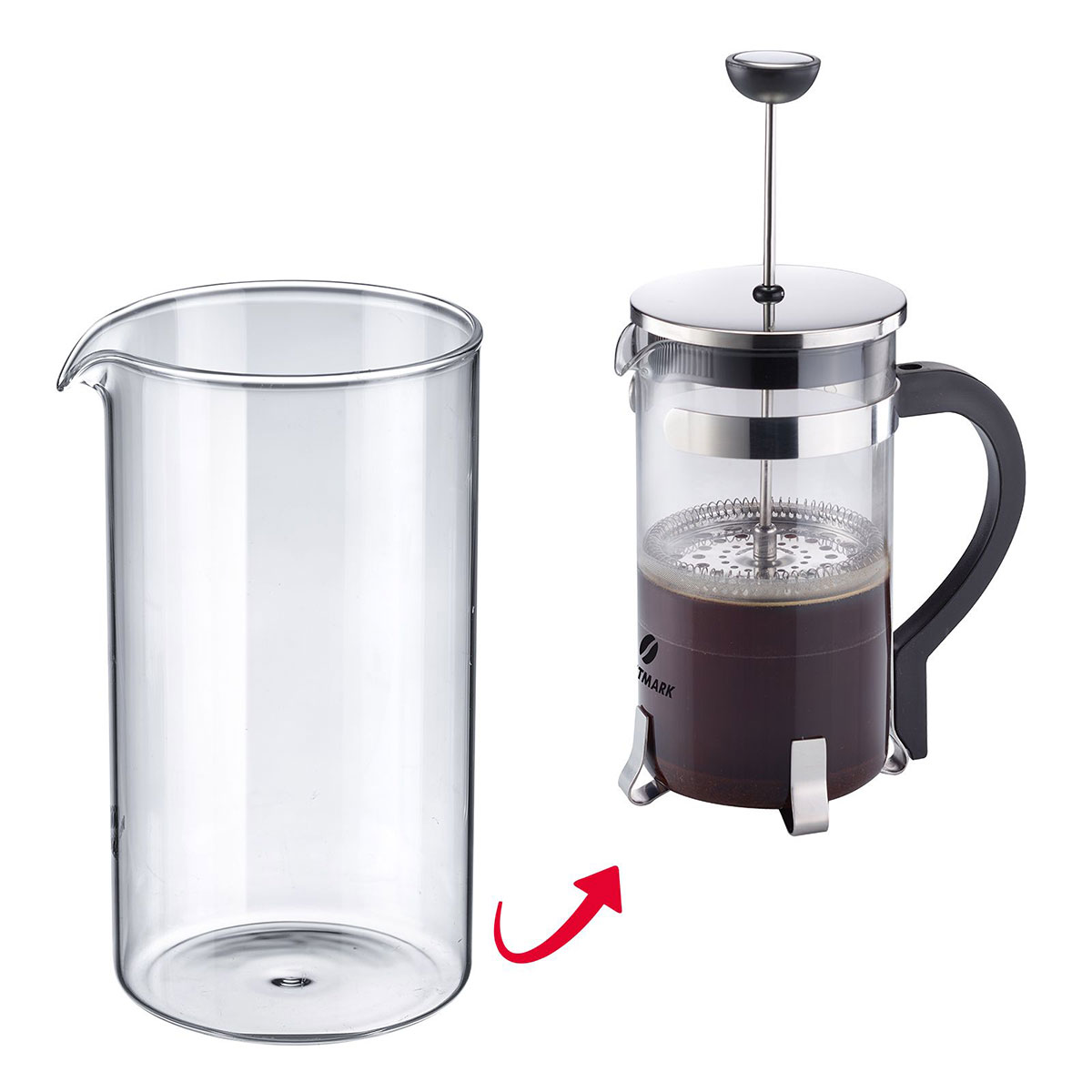 Glas til stempelkande 1,0 ltr. passer til flere modeller