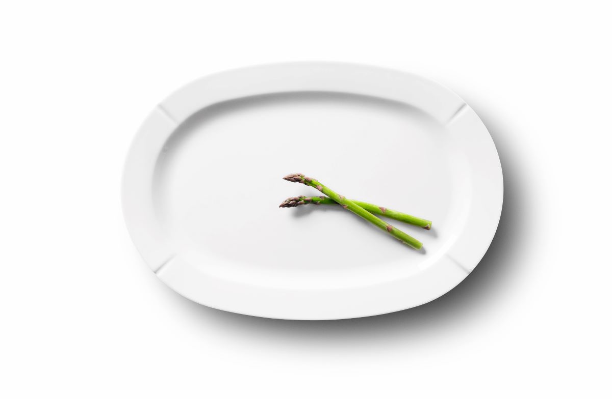 Grand Cru ovalt serveringsfad 44x30 cm i hvid porcelæn
