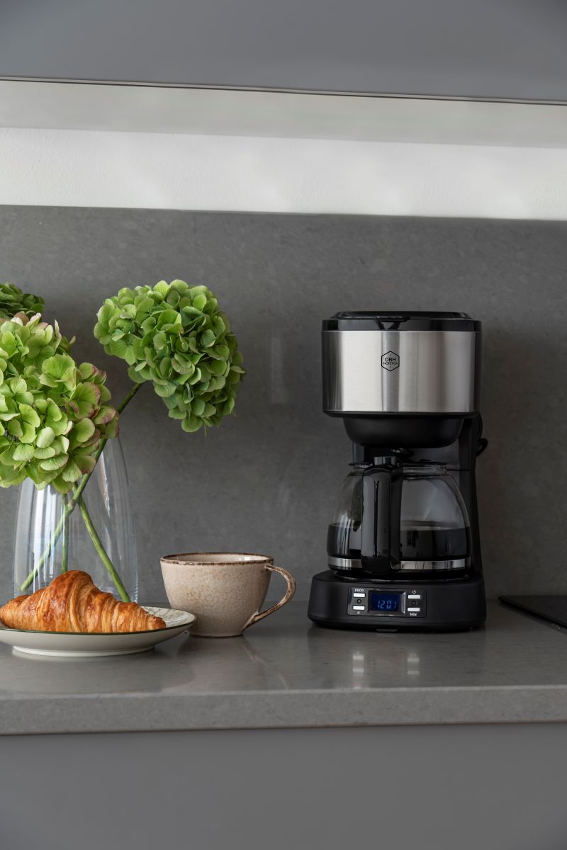 Equinox kaffemaskine med timer 1,2 ltr.