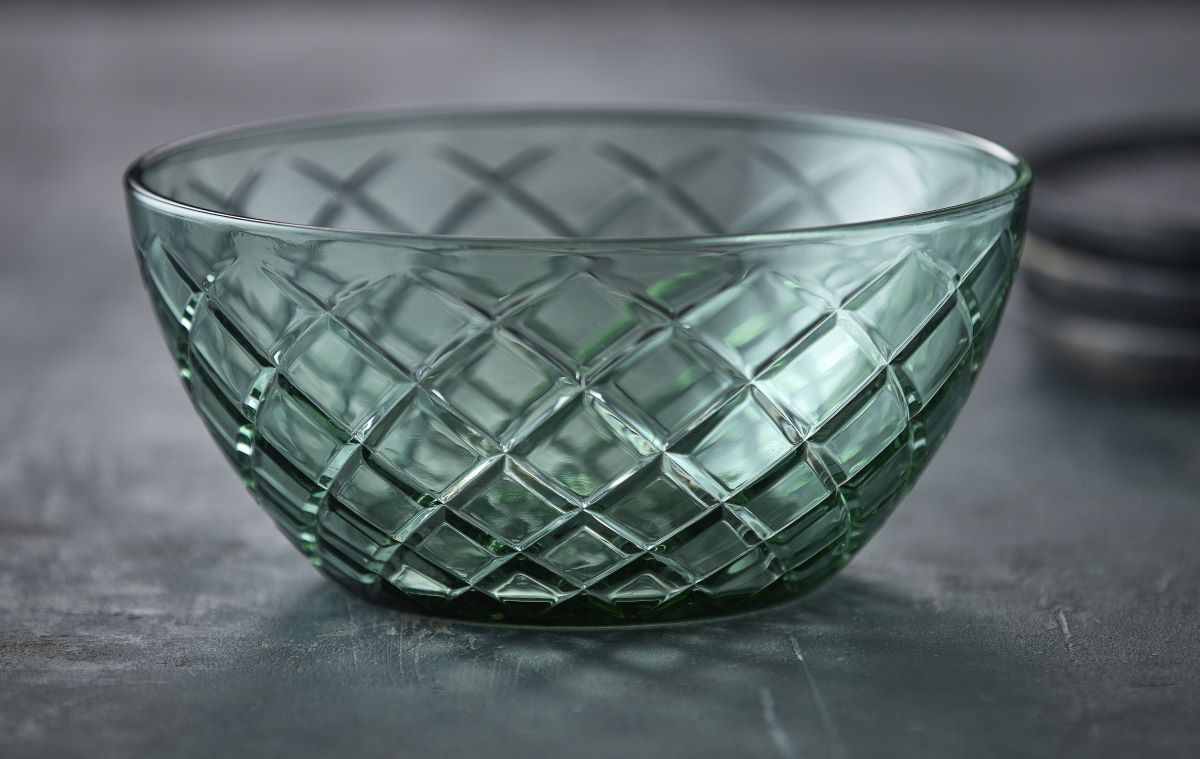 Salatskål Sorrento 24 cm Grøn Glas