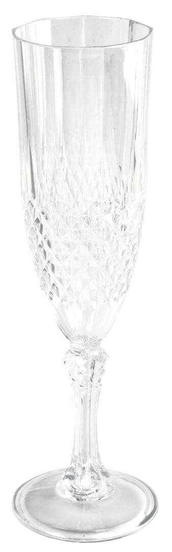 Champagneglas i plast 6 stk. 200 ml. klar