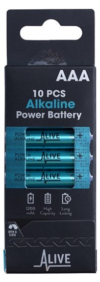 AAA alkaline batteri 10 pak