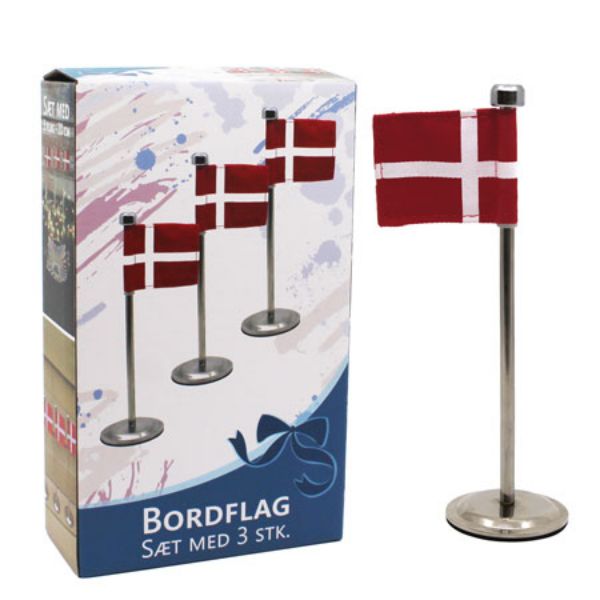 Bordflag dannebrog 3-pak