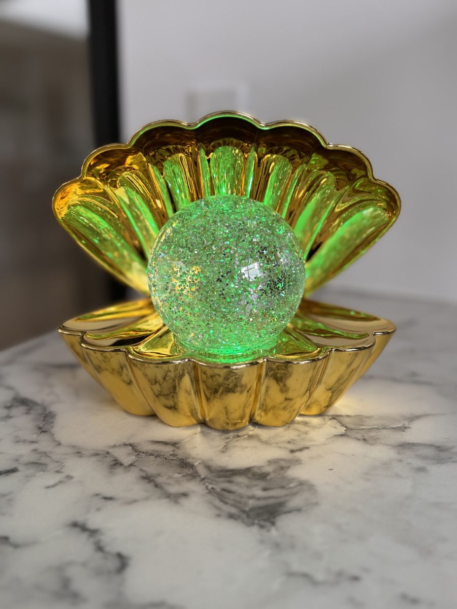 Musling Glitterlampe med farveskift