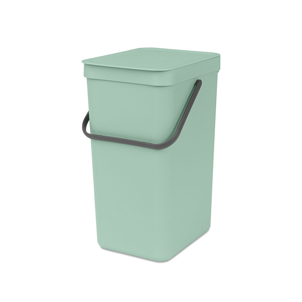 Affaldsspand m/låg sort.kon. 16 ltr. Jade grøn