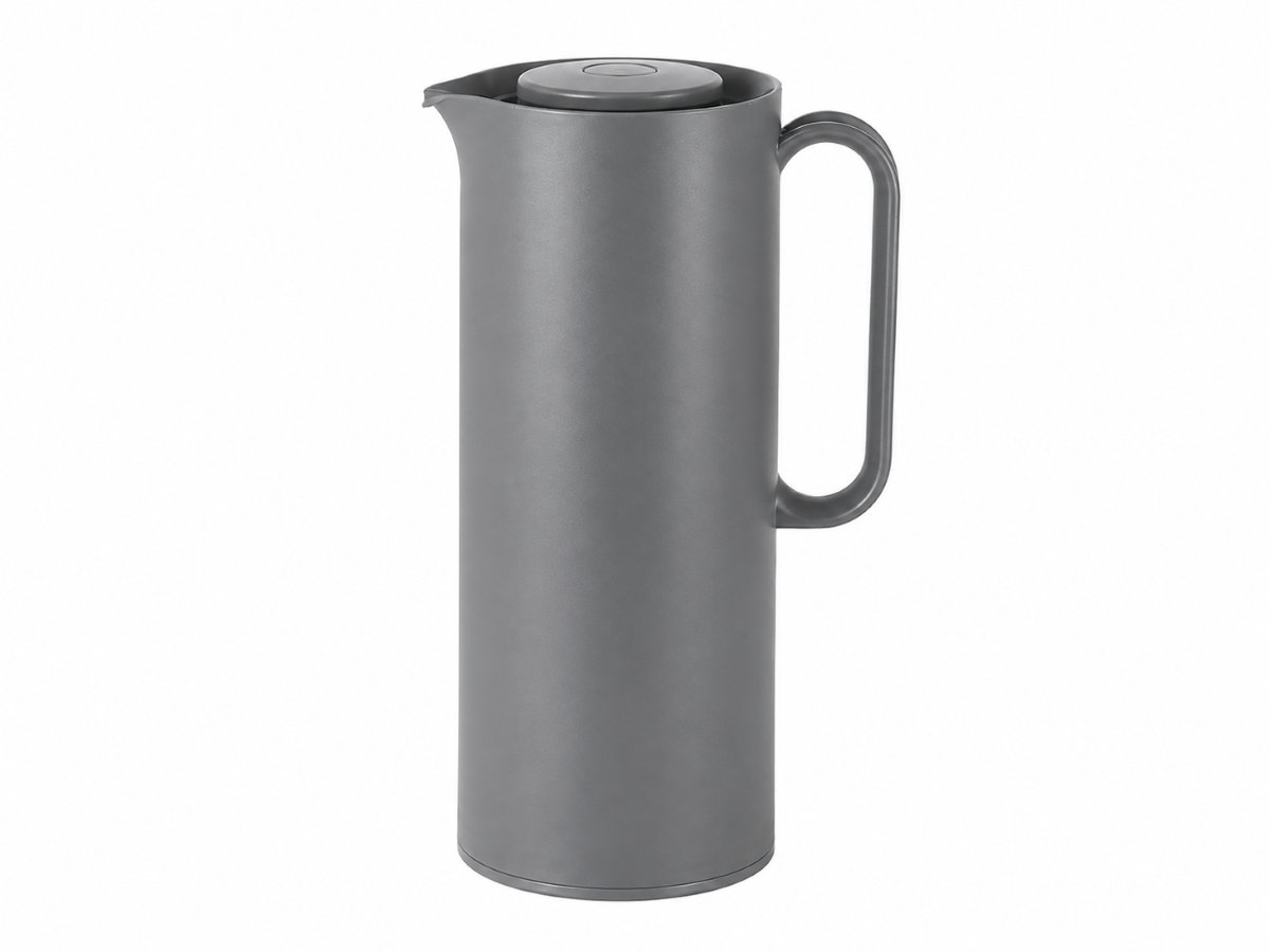 Termokande 1 L med trykknap grå