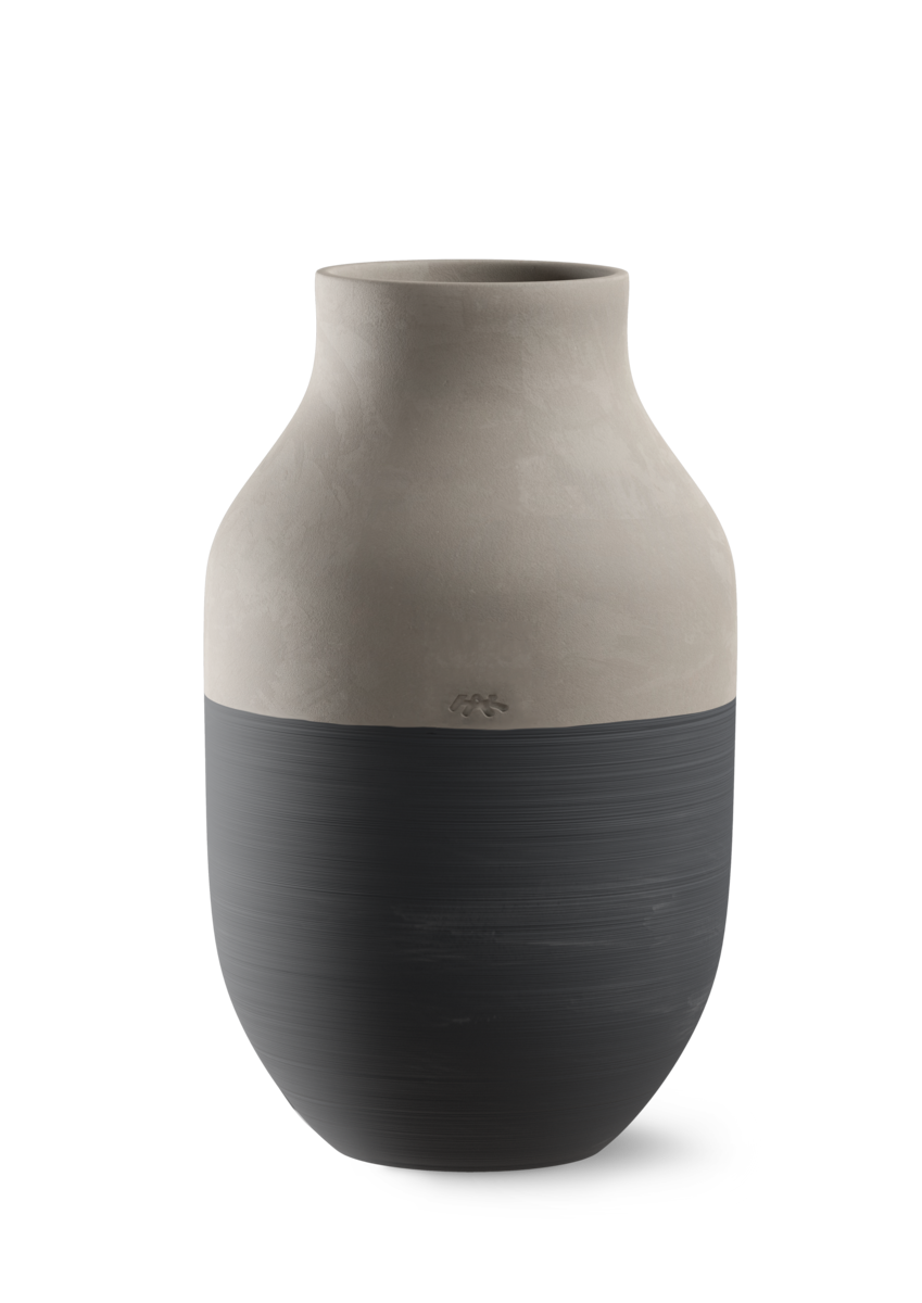 Kähler Omaggio Cirkulare vase antrasitgrå H31 cm. 