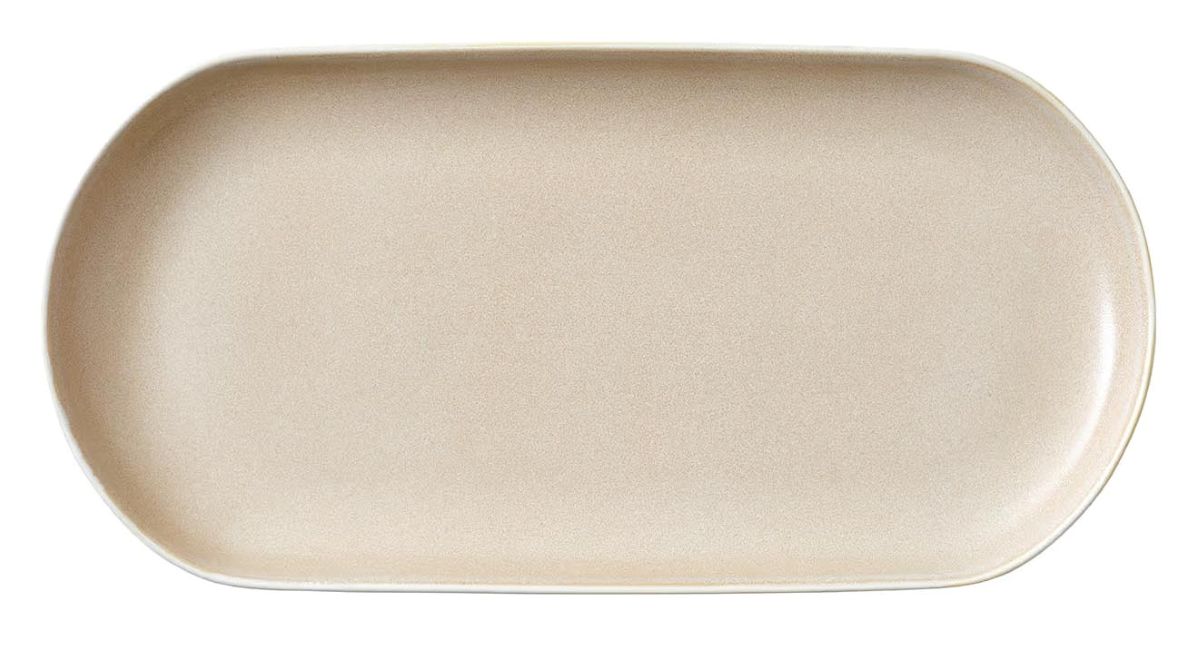 Studio Round North Serveringsfad 38 x 19 cm. matte white/matte sand