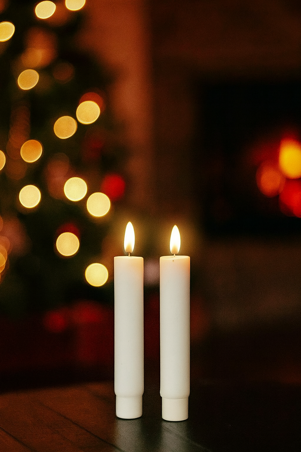 Conzept LED stagelys H14 cm. sæt med 2 stk Hvid