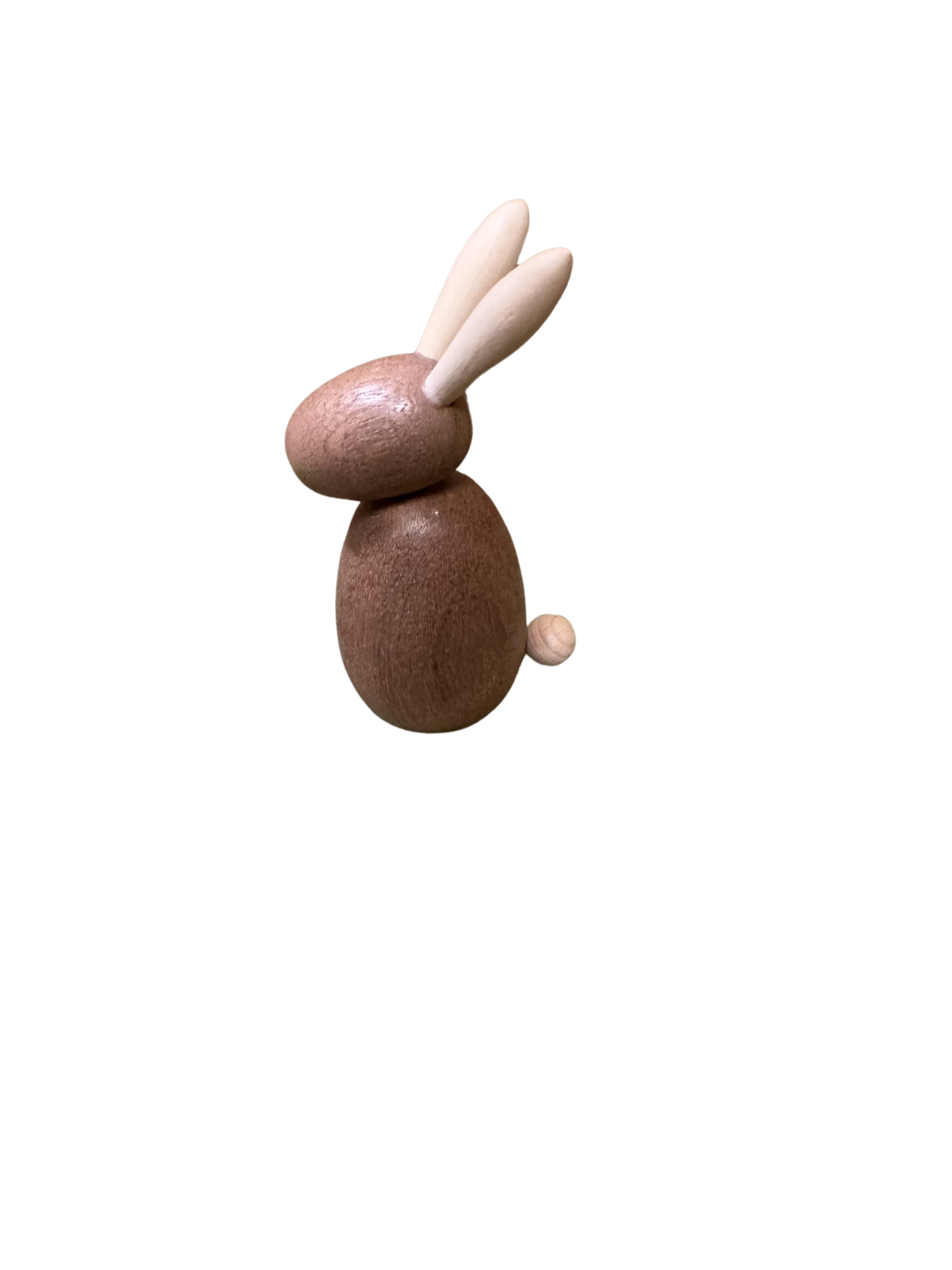Kanin siddende H10 cm mahogni brun