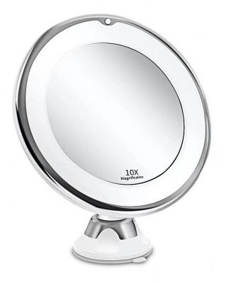 Conzept make up spejl med LED lys og sugekop Ø20 cm