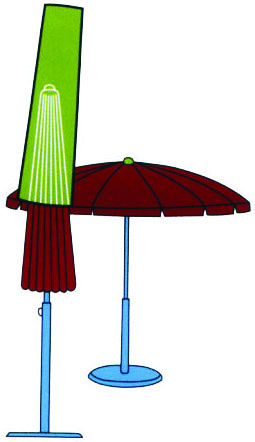 Conzept parasolovertræk med lynlås, 230cm, PE 110gram/m2