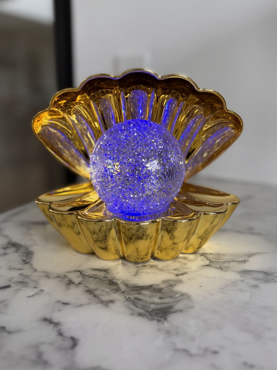 Musling Glitterlampe med farveskift