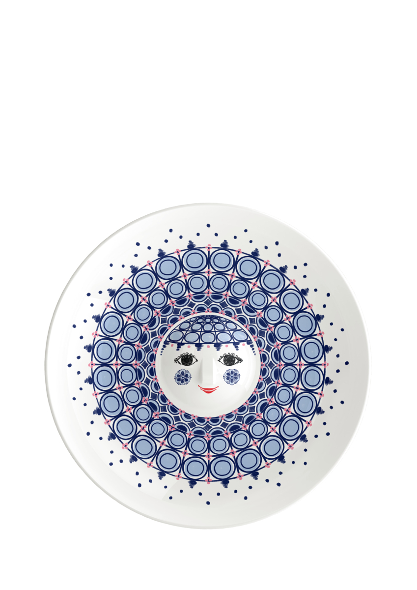 Bjørn Wiinblad Olga bordfad Ø33cm blå Bjørn Wiinblad Olga bordfad Ø33cm blå