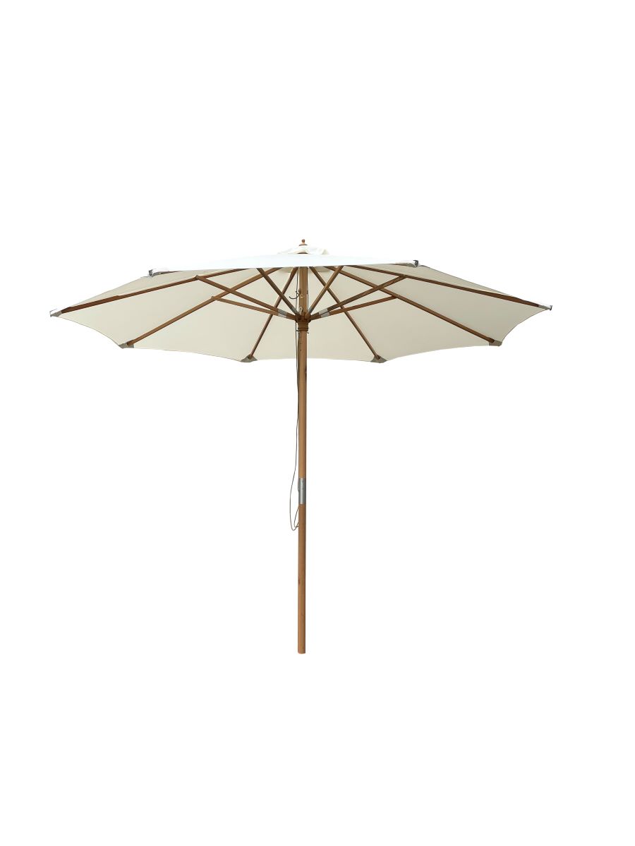 Nice parasol 2-delt Ø 3 m. - natur NR 2