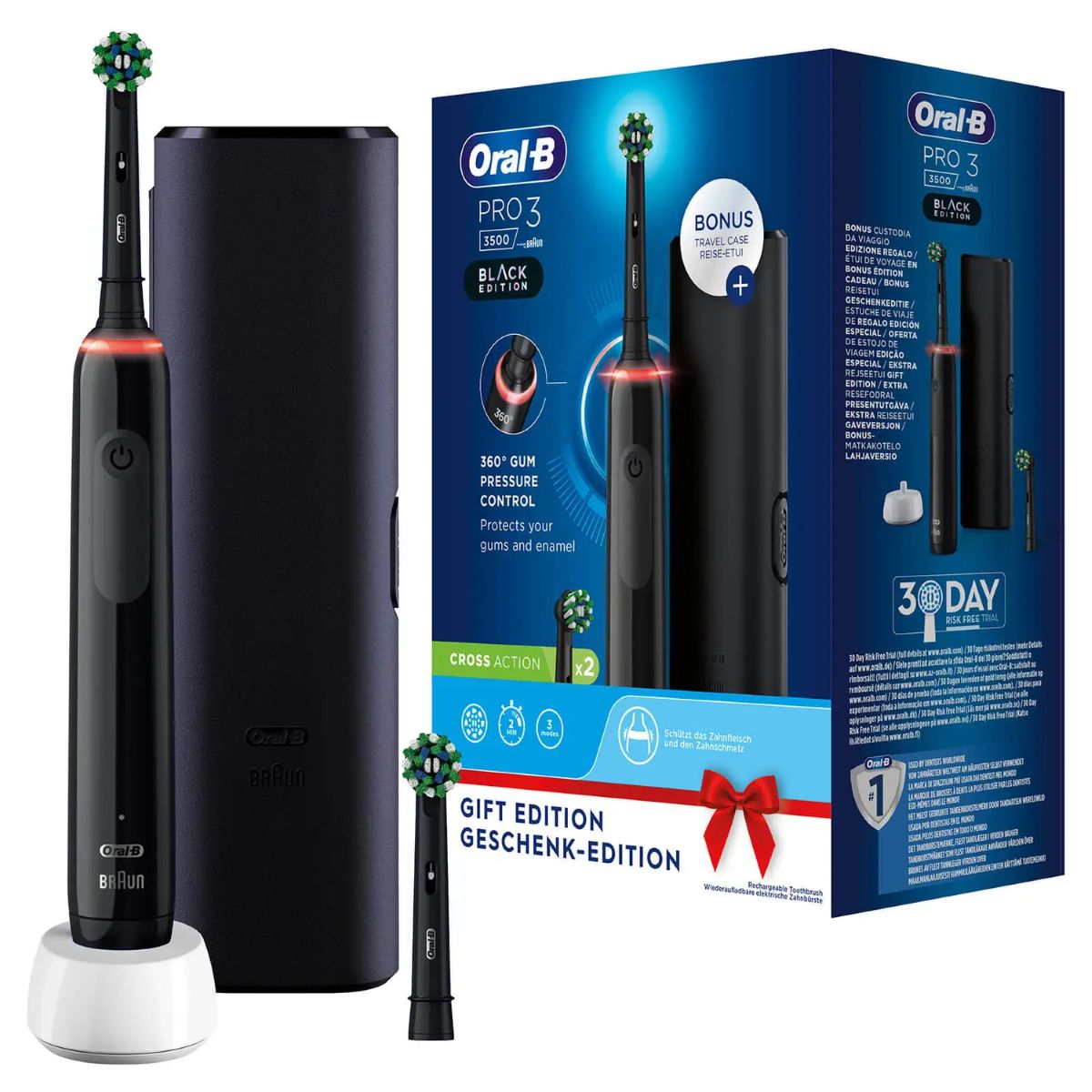 Oral-B Pro3500 Black With Travel Case