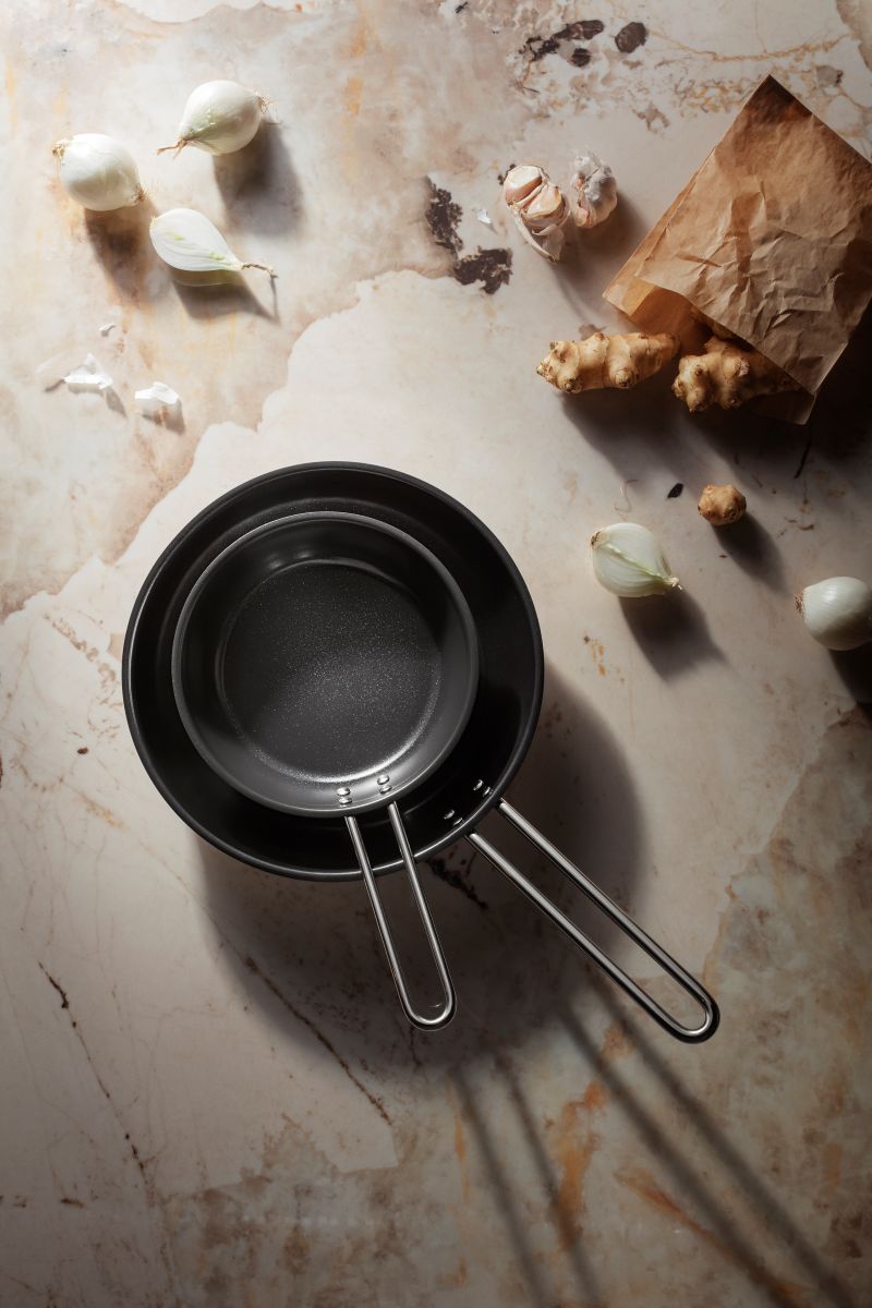 Eva Trio SS Stegepande med keramisk Slip-Let® belægning 30 cm.