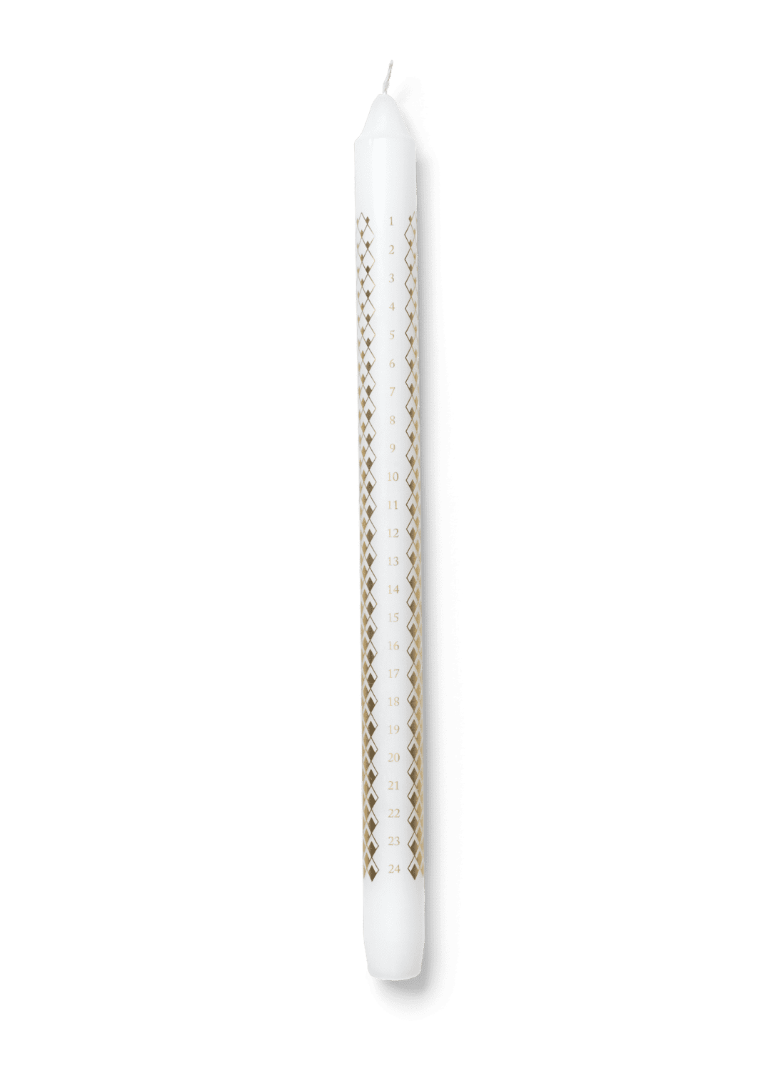 Rhombe Ø2.5 Kalenderlys Hvid