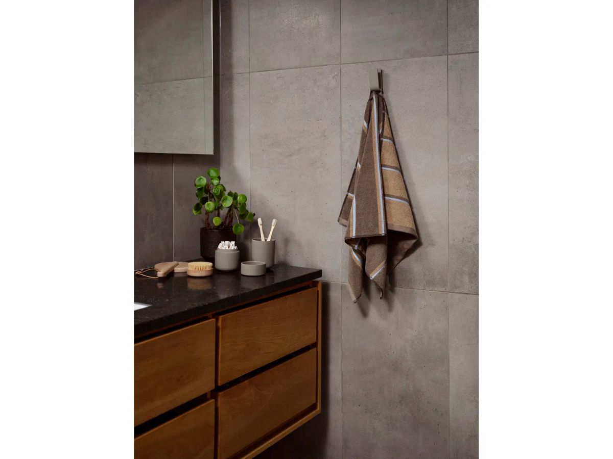 Zone Håndklæde Sauna 50x100 cm. taupe/camel/sky blue