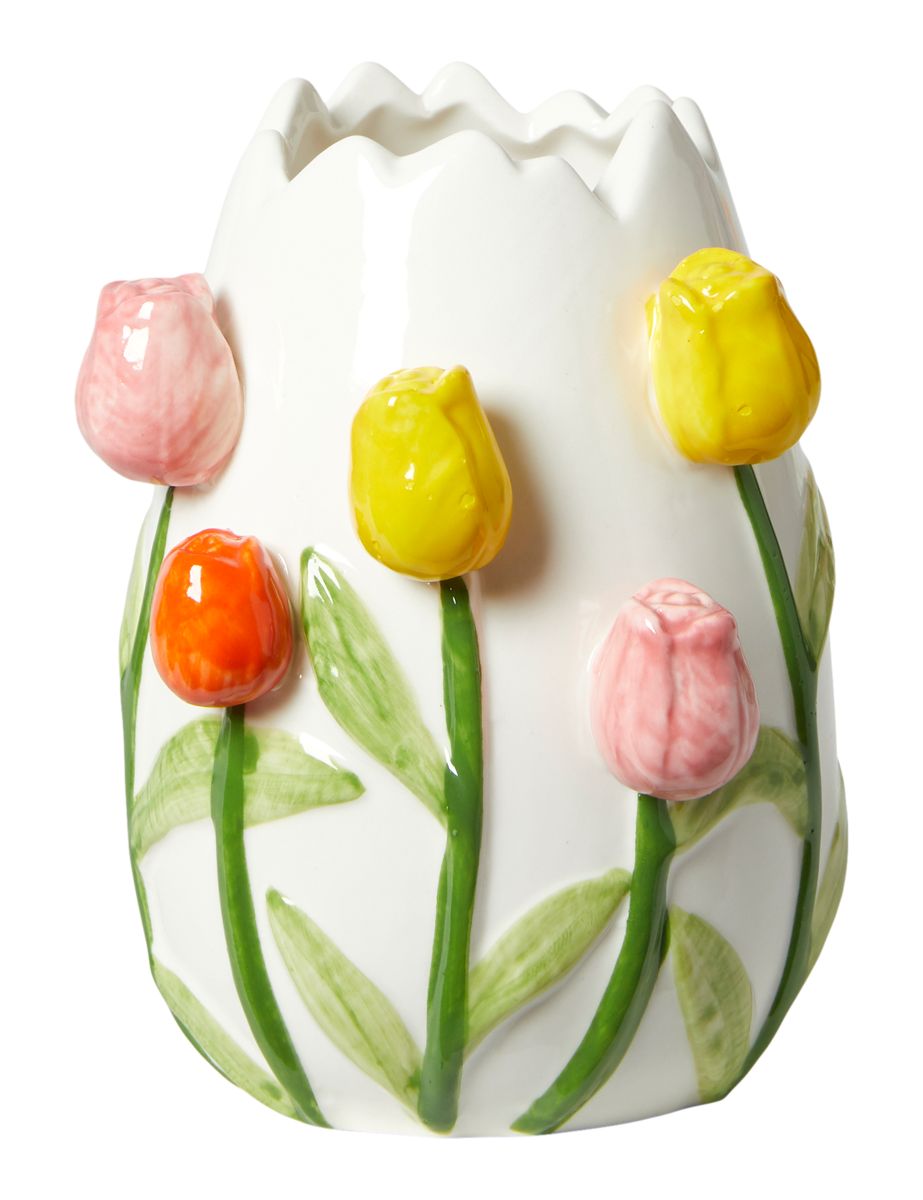 Da'core Tulipan Vase i hvid porcelæn 13 cm.