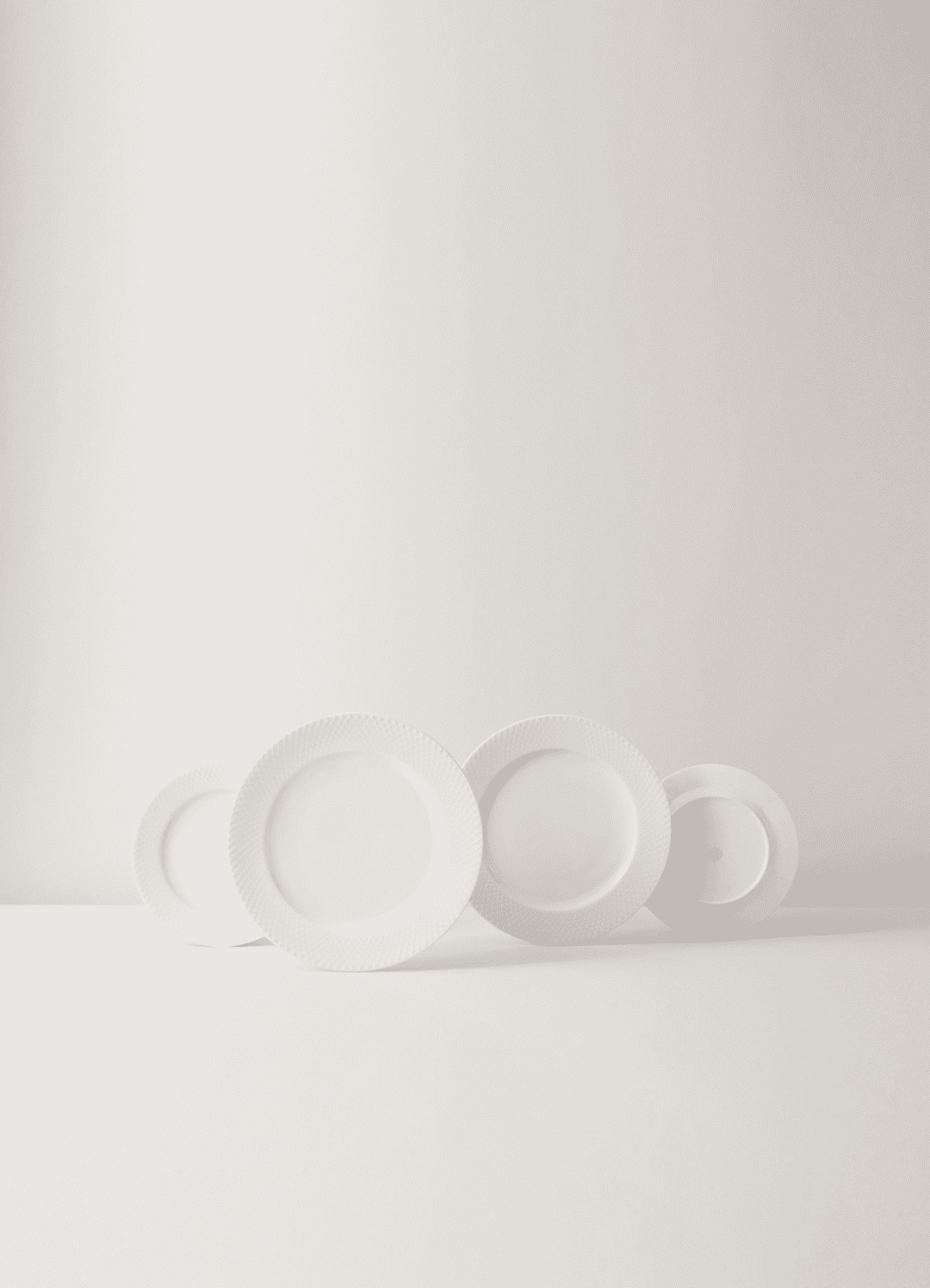 Rhombe Middagstallerken Ø27 cm hvid porcelæn