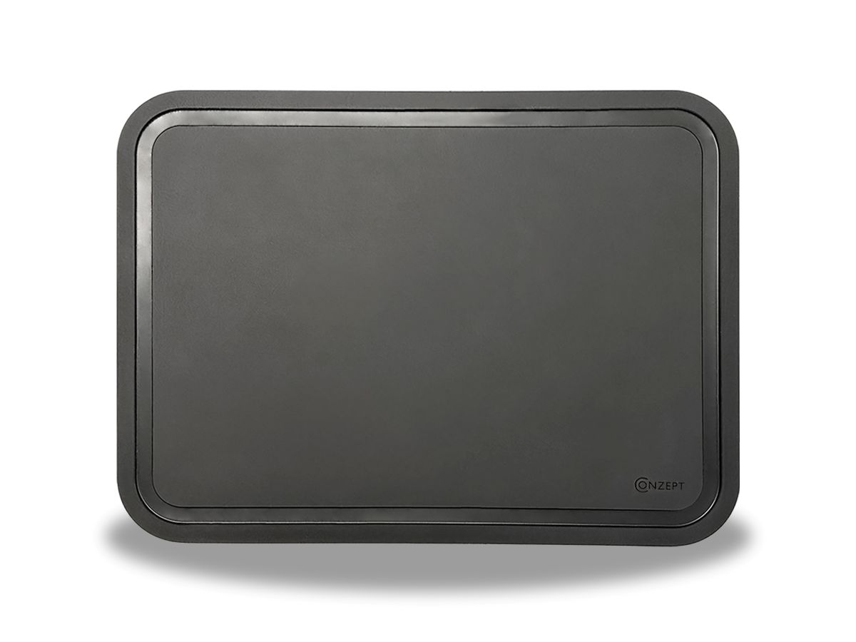 Conzept Skærebræt i fibertræ med saftrille 44x32,5x0,6 cm. sort