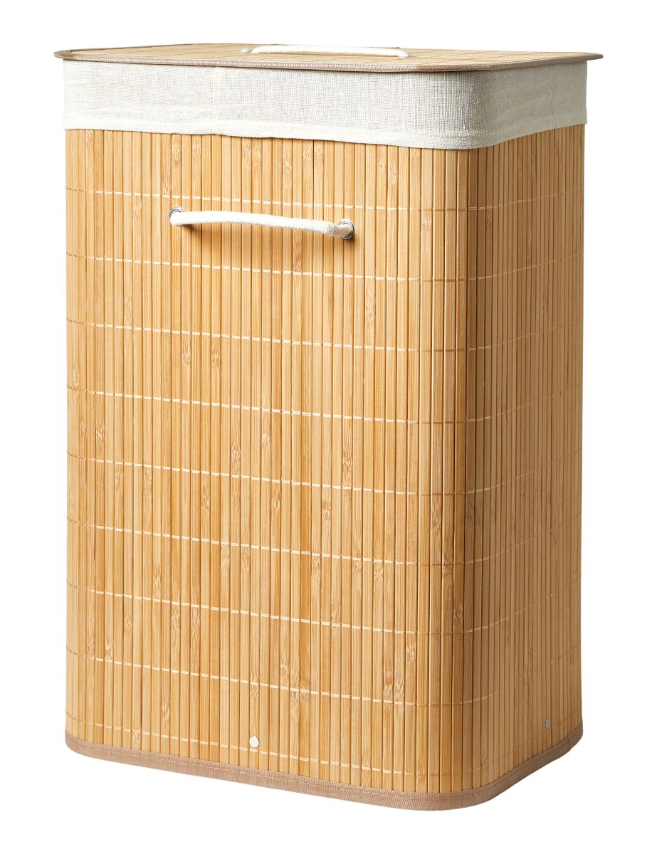 Vasketøjskurv Bambus 40x30x60 cm.