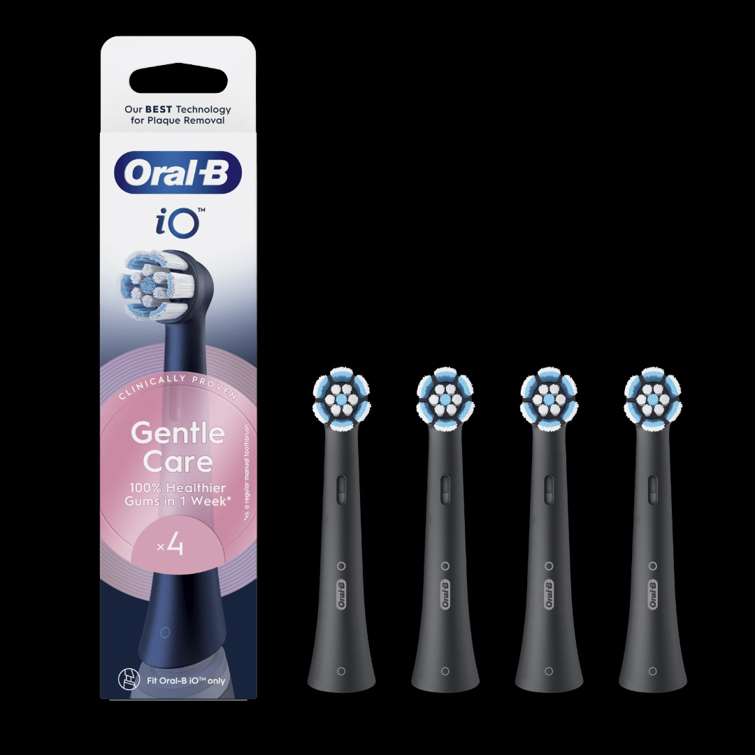 Oral-B iO Gentle Care 4 stk. børstehoveder sort