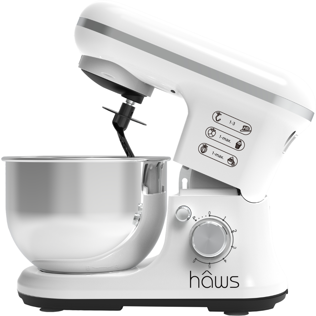 Hâws Køkkenmaskine 5 liter 1200 watt hvid