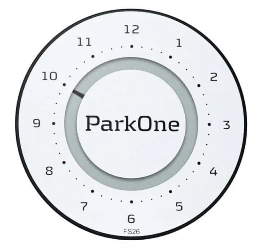 ParkOne Alpine parkeringsur hvid