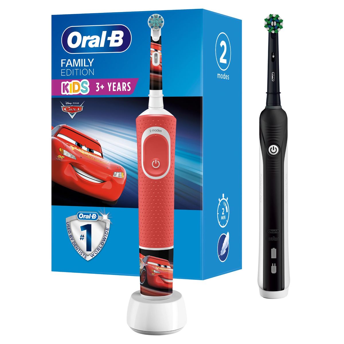 Oral B tandbørster Pro700 + Cars family edition