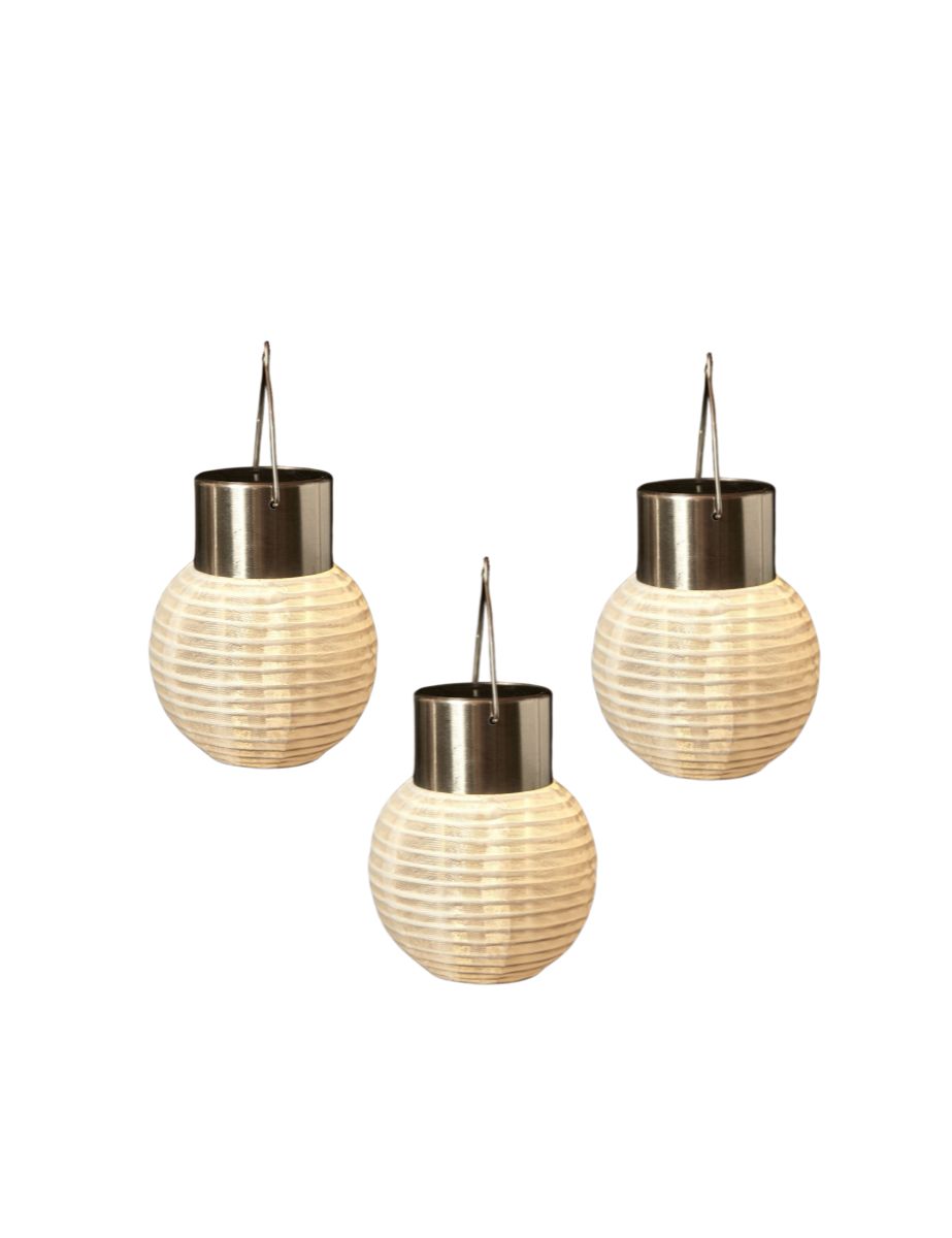 Da'core Solar Rispapirkugle 7,5x7 cm hvid 3 stk.