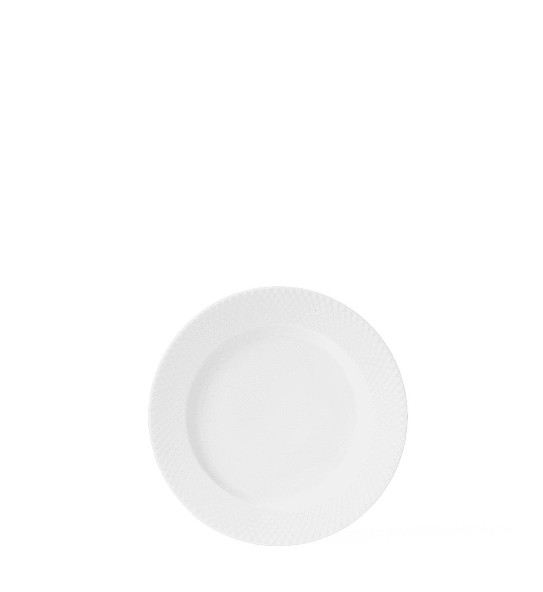 Rhombe Middagstallerken Ø27 cm hvid porcelæn