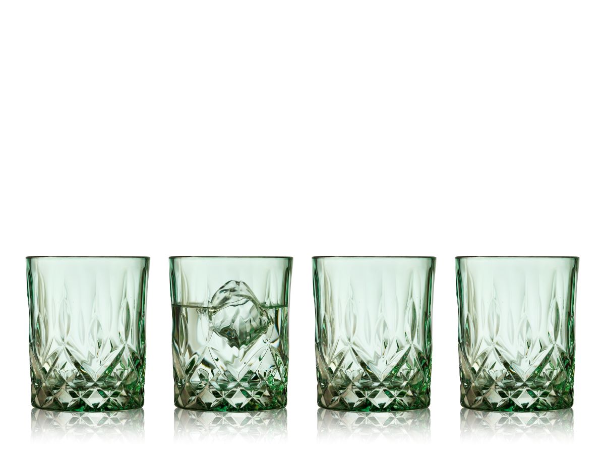 Whiskyglas Sorrento 32 cl 4 stk. Grøn