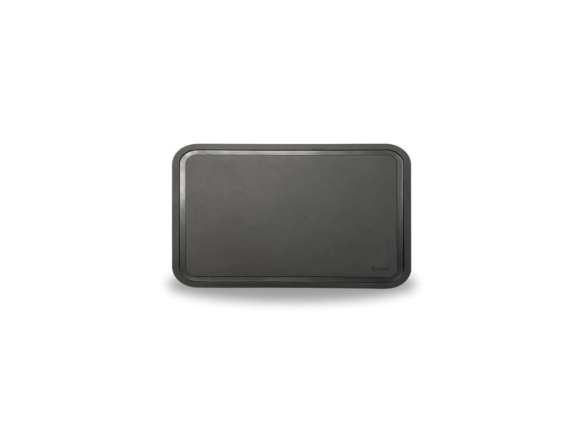 Conzept Skærebræt i fibertræ med saftrille 25x15x0,6 cm. sort