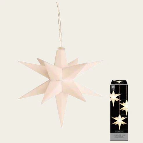 LED lyskæde 3 stjerner 14 takker 6/18 timer Dia. 10cm