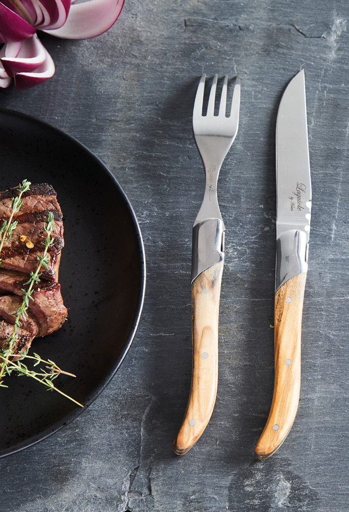 Laguiole by Hâws steakgafler 6 stk, Egetræ