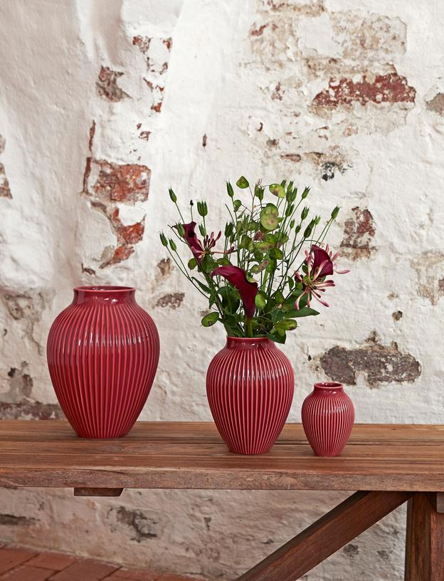Knabstrup Vase Bordeaux 27 cm