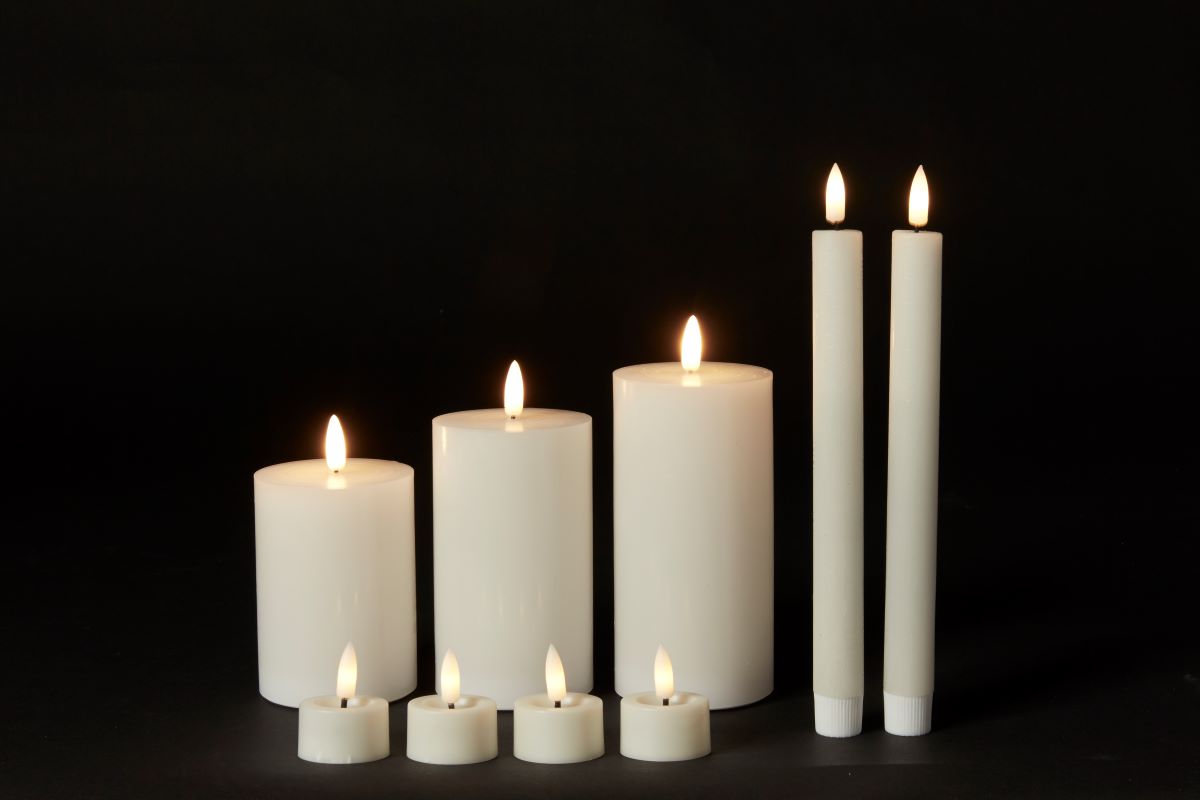 LED lys sæt 10 dele med 3D flamme