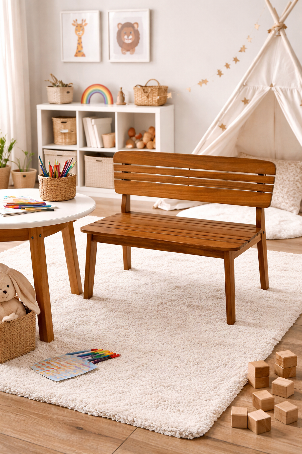 Tokyo børnebænk 64x37x57 cm akacietræ