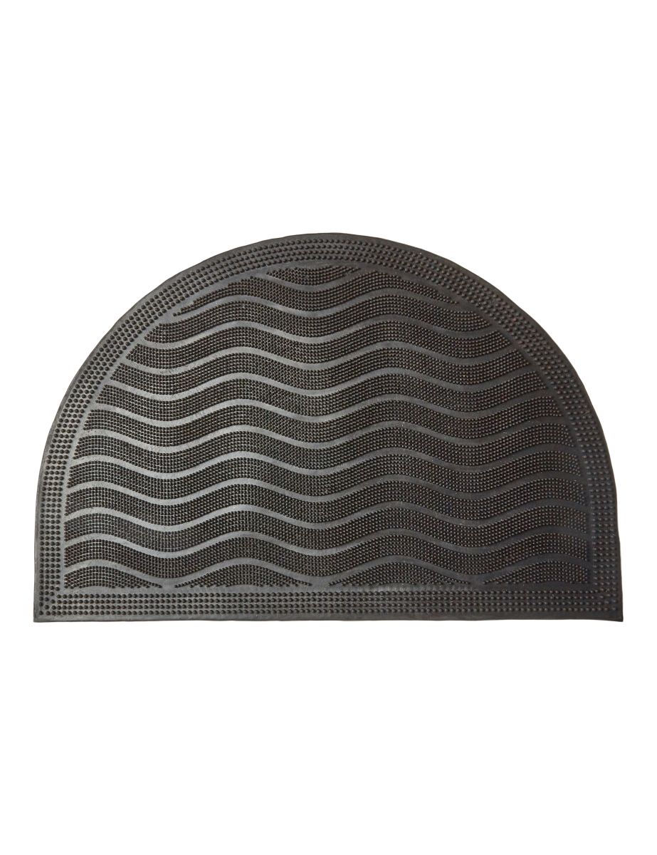 Dørmåtte gummi halvmåne med med mønster 40x60 cm