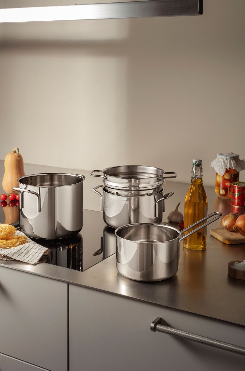 Eva Trio SS Grydesæt 4 stk. 1,8 l 3,6 l 4,8 l & pasta indsats